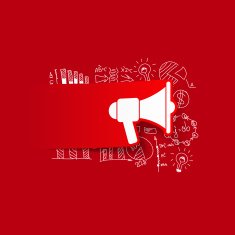 Drawing business formulas megaphone N40