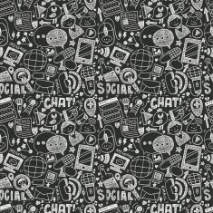 seamless doodle communication pattern N35