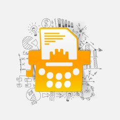 Drawing business formulas typewriter N22