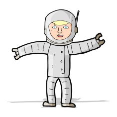 cartoon space man N49