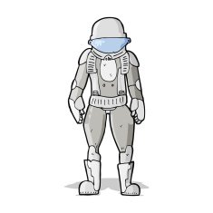 Cartoon Astronaut N194