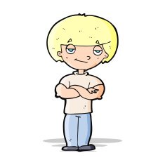 cartoon smug looking man N12