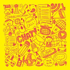 doodle communication background N31