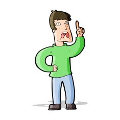 cartoon man with complaint N14