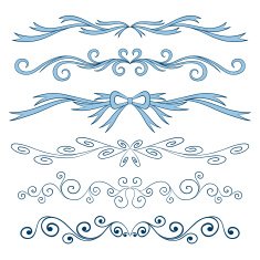 Set Calligraphic Valentine's Day Elements N7