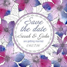 Vector wedding invitation or Save the date card