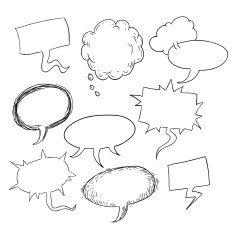Speech bubbles vector illustration N31
