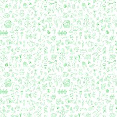 seamless pattern with garden elements