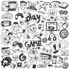 computer games doodles