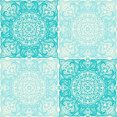 Tiles patterned with ethnic ornament N2