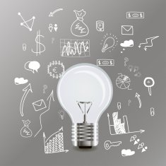 Vector light bulb created