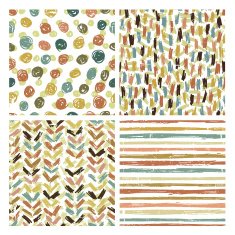 Set of four pretty seamless textures