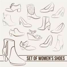 Set in the of women's shoes painted lines N2