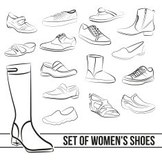 Set in the middle of women's shoes heels painted N2