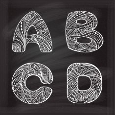 Zendoodle chalk style letters