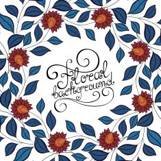 Vector Colored Floral Background N36