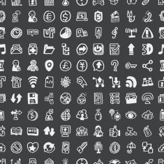 Doodle Web seamless pattern background N13