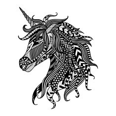 Unicorn zentangle