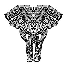 Elephant zentangle