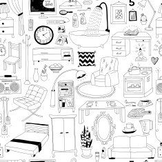 doodles interior pattern