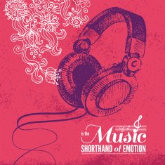 Music background Hand drawn illustration and typography design N5