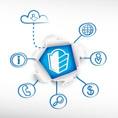 Shield and sketch diagrams Doodle vector illustration