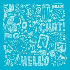 doodle communication background N33
