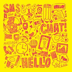 doodle communication background N34