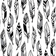 Seamless pattern with feathers N9