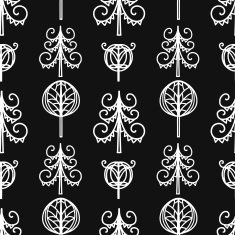 Seamless pattern with trees N3