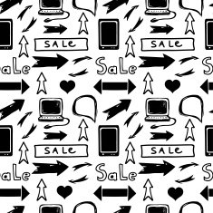 Sale seamless pattern