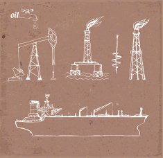 Sketches of oil objects N5