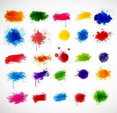 Big collection of Bright grunge splashes