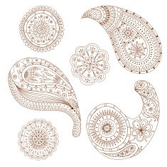 Henna Paisley Mehndi Vector Design Element