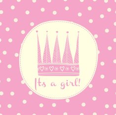 Pink baby postcard N2