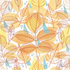 Seamless pattern with autumn leaves N2