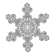 Hand-drawn doodles natural snowflake mandala style N4