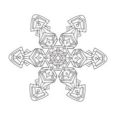 Hand-drawn doodles natural snowflake mandala style N5