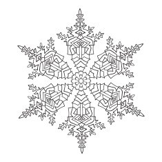 Hand-drawn doodles natural snowflake mandala style N7