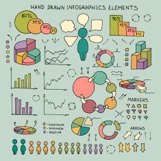doodle infographics elements
