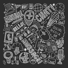 doodle communication background N36