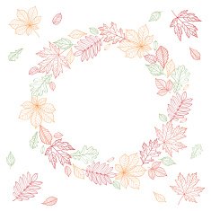 Wreath of autumn leaves N2