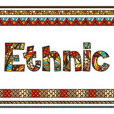 Ethnic background design with hand drawn ornament N2