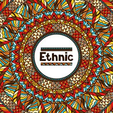 Ethnic background design with hand drawn ornament N3