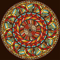 Ethnic background design with hand drawn ornament N5