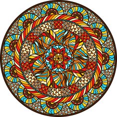 Ethnic round pattern with hand drawn ornament N2