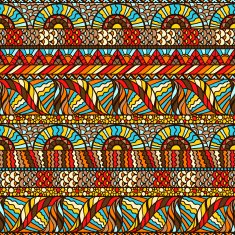 Ethnic seamless pattern with hand drawn ornament N3