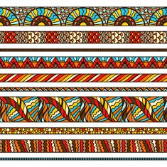 Ethnic background design with hand drawn ornament N6