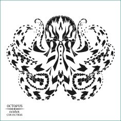 Zentangle stylized octopus Sketch for tattoo or t-shirt