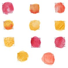 Strokes doodle vector set N3